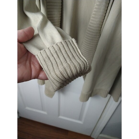 Kut From The Kloth Woman L Brown Cardigan LS Sweater Open Waterfall Front - Picture 6 of 9